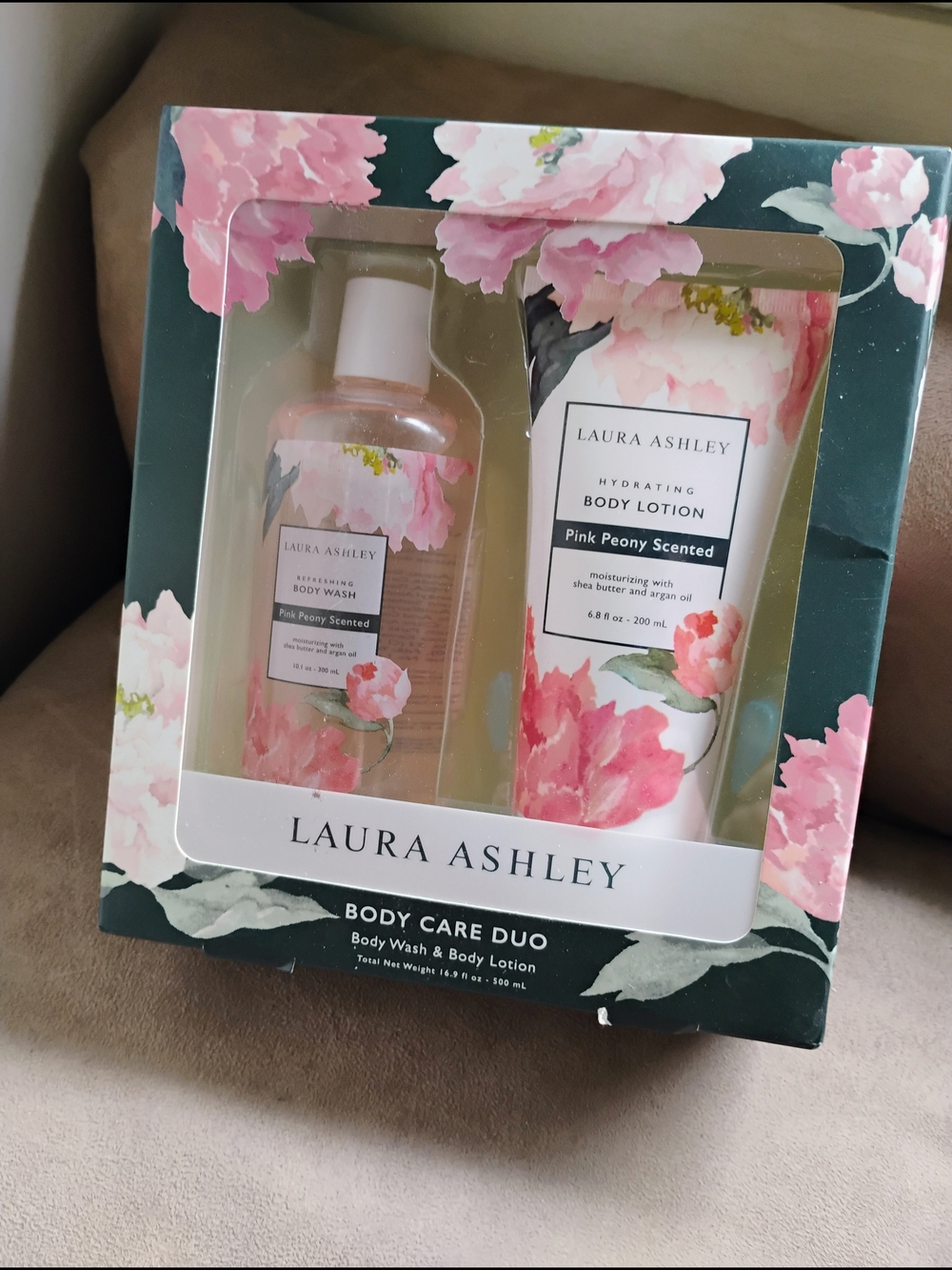 NWT Laura Ashley Pink Peony Body Care Duo - Body Wash & Body Lotion